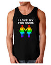 I Love My Two Moms LGBT Dark Loose Tank Top-Mens Loose Tank Top-TooLoud-Black-Small-Davson Sales