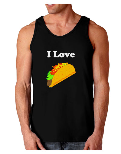 I love Tacos Dark Loose Tank Top-Mens Loose Tank Top-TooLoud-Black-Small-Davson Sales