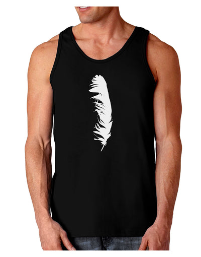 White Feather Dark Loose Tank Top-Mens Loose Tank Top-TooLoud-Black-Small-Davson Sales