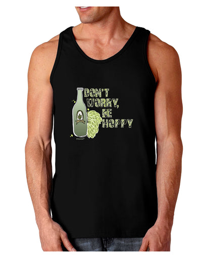 Don't Worry Be Hoppy Dark Dark Loose Tank Top-Mens Loose Tank Top-TooLoud-Black-Small-Davson Sales