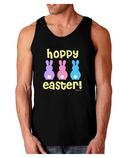 Three Easter Bunnies - Hoppy Easter Dark Loose Tank Top by TooLoud-Mens Loose Tank Top-TooLoud-Black-Small-Davson Sales