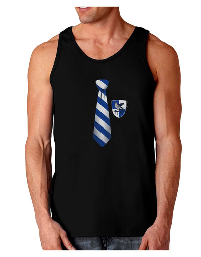 Wizard Tie Blue and Silver Dark Loose Tank Top-Mens Loose Tank Top-TooLoud-Black-Small-Davson Sales