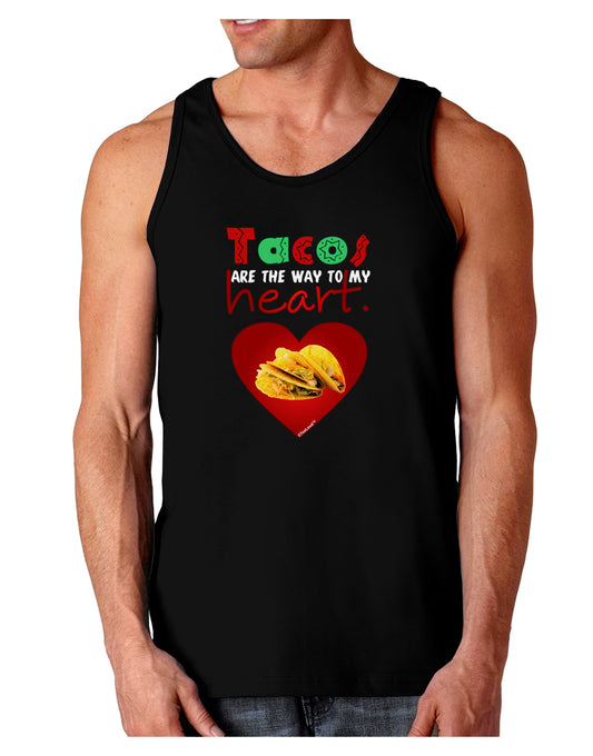 Tacos Are the Way To My Heart Dark Loose Tank Top-Mens Loose Tank Top-TooLoud-Black-Small-Davson Sales