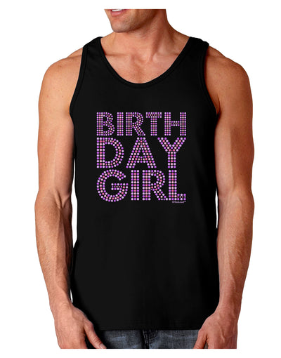 Birthday Girl - Pink and Purple Dots Dark Loose Tank Top by TooLoud-Mens Loose Tank Top-TooLoud-Black-Small-Davson Sales