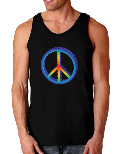 Rainbow Peace Dark Loose Tank Top-Mens Loose Tank Top-TooLoud-Black-Small-Davson Sales