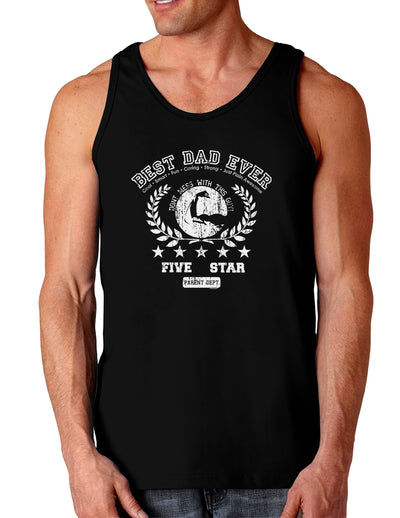 Best Dad Ever Distressed Collegiate Dark Loose Tank Top-Mens Loose Tank Top-TooLoud-Black-Small-Davson Sales