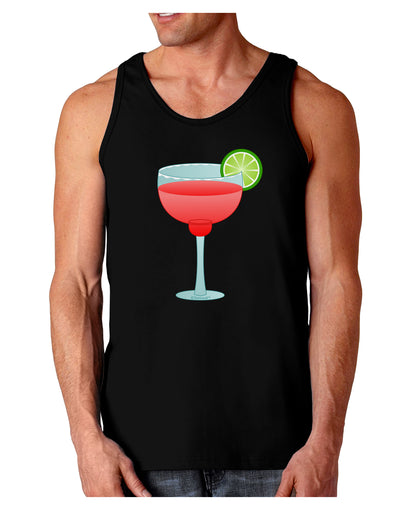 Red Margarita with Lime - Cinco de Mayo Dark Loose Tank Top by TooLoud-Mens Loose Tank Top-TooLoud-Black-Small-Davson Sales