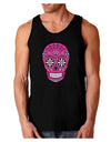 Version 4 Pink Day of the Dead Calavera Dark Loose Tank Top-Mens Loose Tank Top-TooLoud-Black-Small-Davson Sales