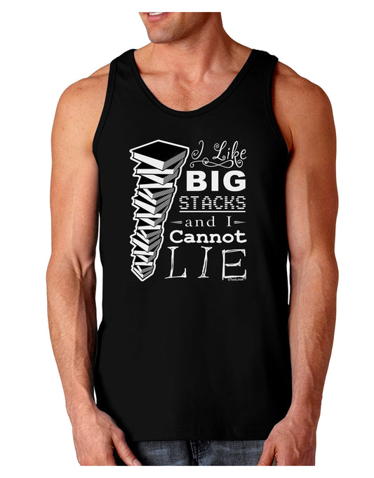I Like Big Stacks -of books- Dark Loose Tank Top-Mens Loose Tank Top-TooLoud-Black-Small-Davson Sales