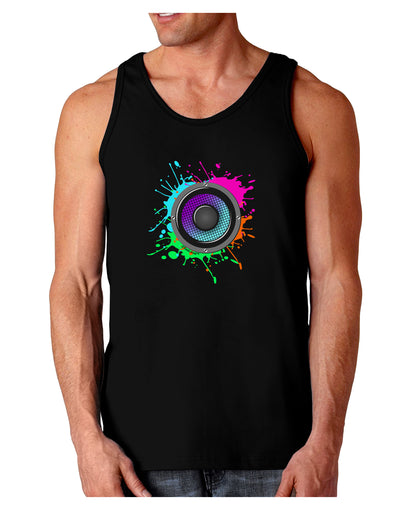 Paint Splatter Speaker Dark Loose Tank Top-Mens Loose Tank Top-TooLoud-Black-Small-Davson Sales