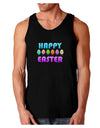 Happy Easter Decorated Eggs Dark Loose Tank Top-Mens Loose Tank Top-TooLoud-Black-Small-Davson Sales