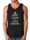 Keep Calm and Love Grandpa Dark Loose Tank Top-Mens Loose Tank Top-TooLoud-Black-Small-Davson Sales