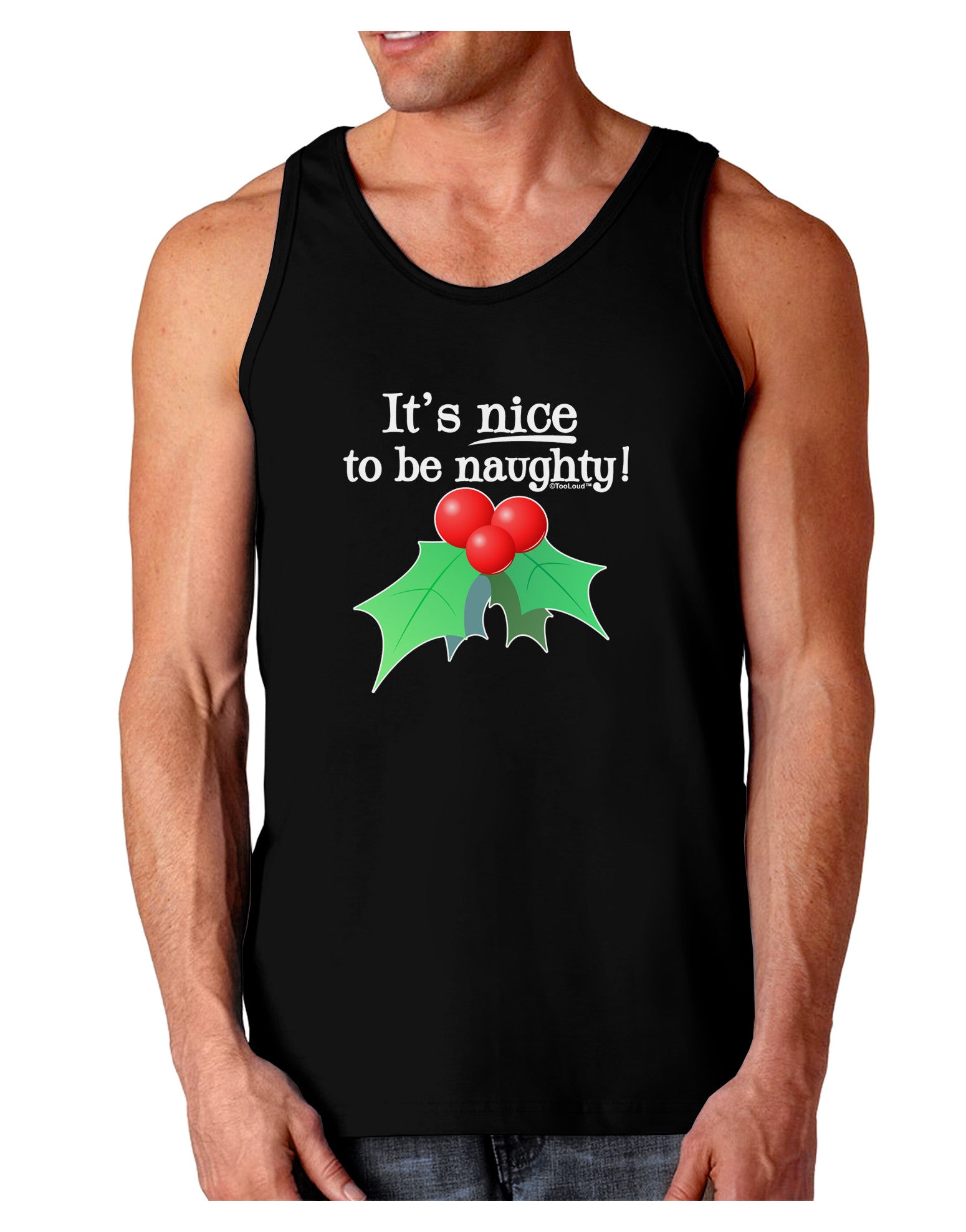 Nice to be Naughty Dark Loose Tank Top-Mens Loose Tank Top-TooLoud-Black-Small-Davson Sales