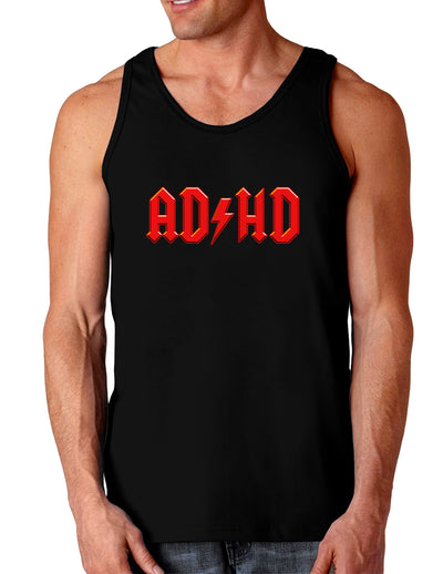 ADHD Lightning Bolt Rockstar Dark Loose Tank Top-Mens Loose Tank Top-TooLoud-Black-Small-Davson Sales