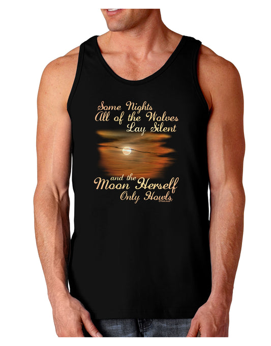 The Moon Herself Howls Dark Loose Tank Top-Mens Loose Tank Top-TooLoud-Black-Small-Davson Sales