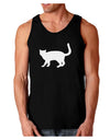 Cat Silhouette Design Dark Loose Tank Top by TooLoud-Mens Loose Tank Top-TooLoud-Black-Small-Davson Sales