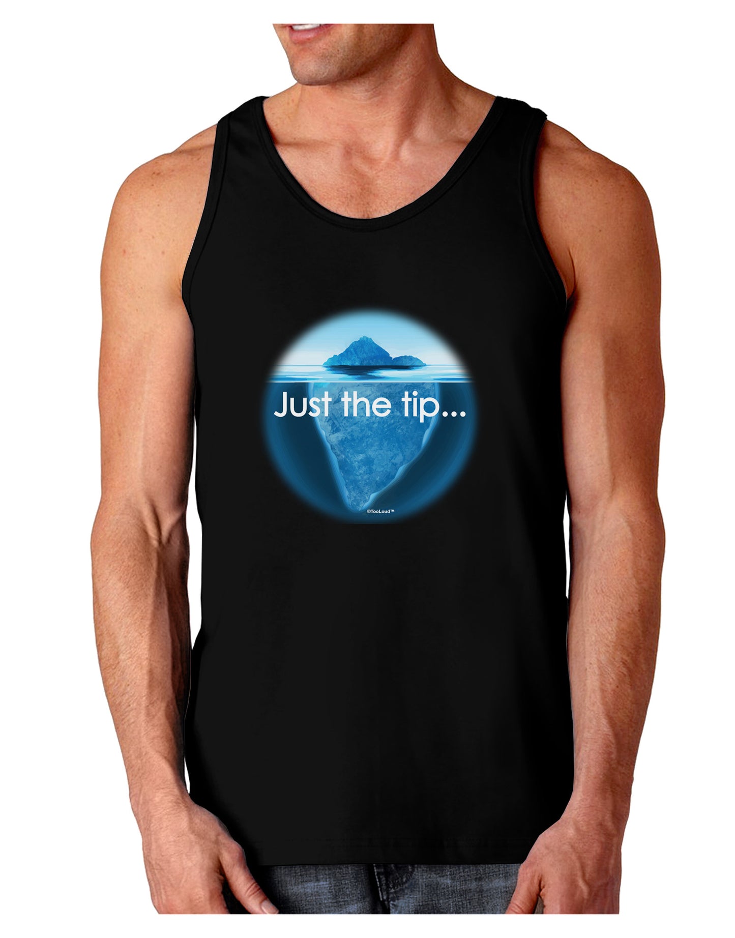 Iceberg Just the Tip Dark Loose Tank Top-Mens Loose Tank Top-TooLoud-Black-Small-Davson Sales