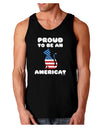 Proud to Be an Americat Dark Loose Tank Top by TooLoud-Mens Loose Tank Top-TooLoud-Black-Small-Davson Sales