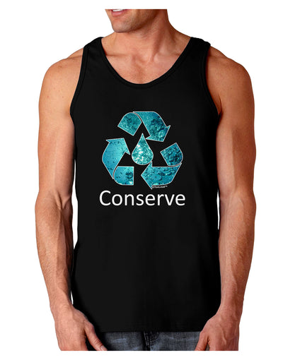 Water Conservation Text Dark Loose Tank Top by TooLoud-Mens Loose Tank Top-TooLoud-Black-Small-Davson Sales