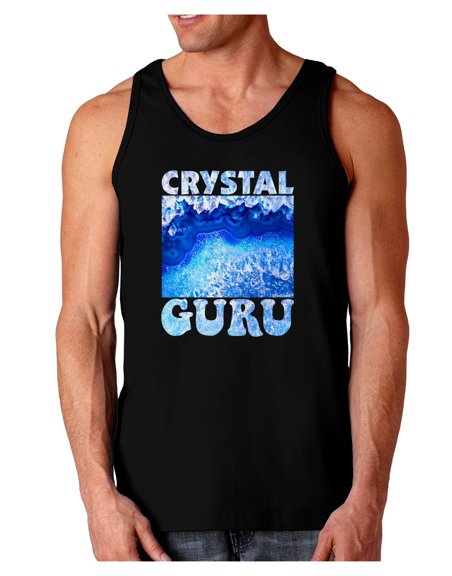 Crystal Guru Dark Loose Tank Top-Mens Loose Tank Top-TooLoud-Black-Small-Davson Sales