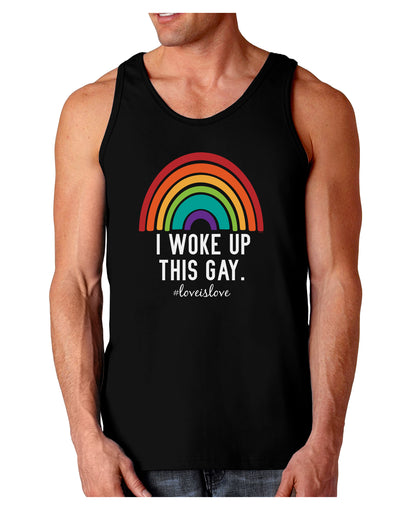 TooLoud I Woke Up This Gay Dark Dark Loose Tank Top-Mens Loose Tank Top-TooLoud-Black-Small-Davson Sales