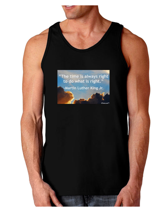 The Time Is Always Right Dark Loose Tank Top-Mens Loose Tank Top-TooLoud-Black-Small-Davson Sales