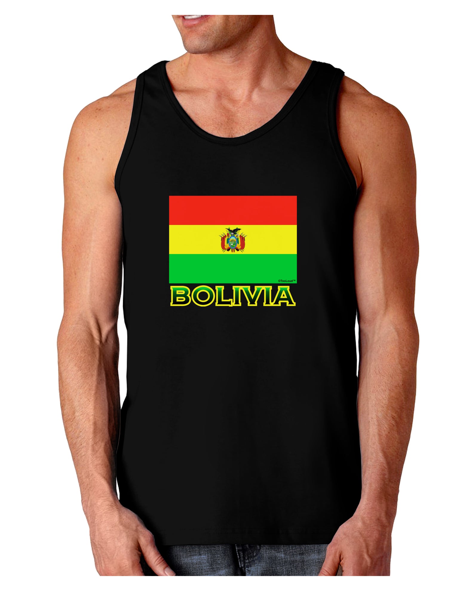 Bolivia Flag Dark Loose Tank Top-Mens Loose Tank Top-TooLoud-Black-Small-Davson Sales