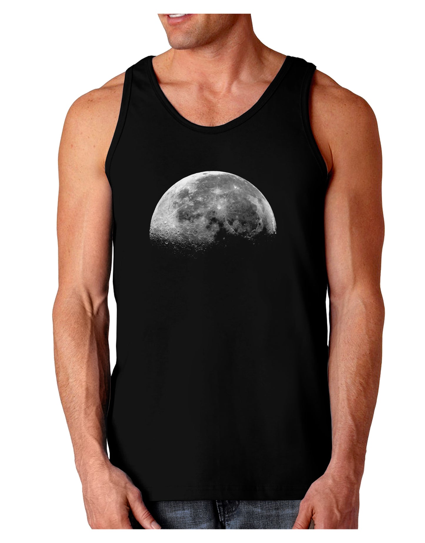 Moon of Earth Dark Loose Tank Top-Mens Loose Tank Top-TooLoud-Black-Small-Davson Sales