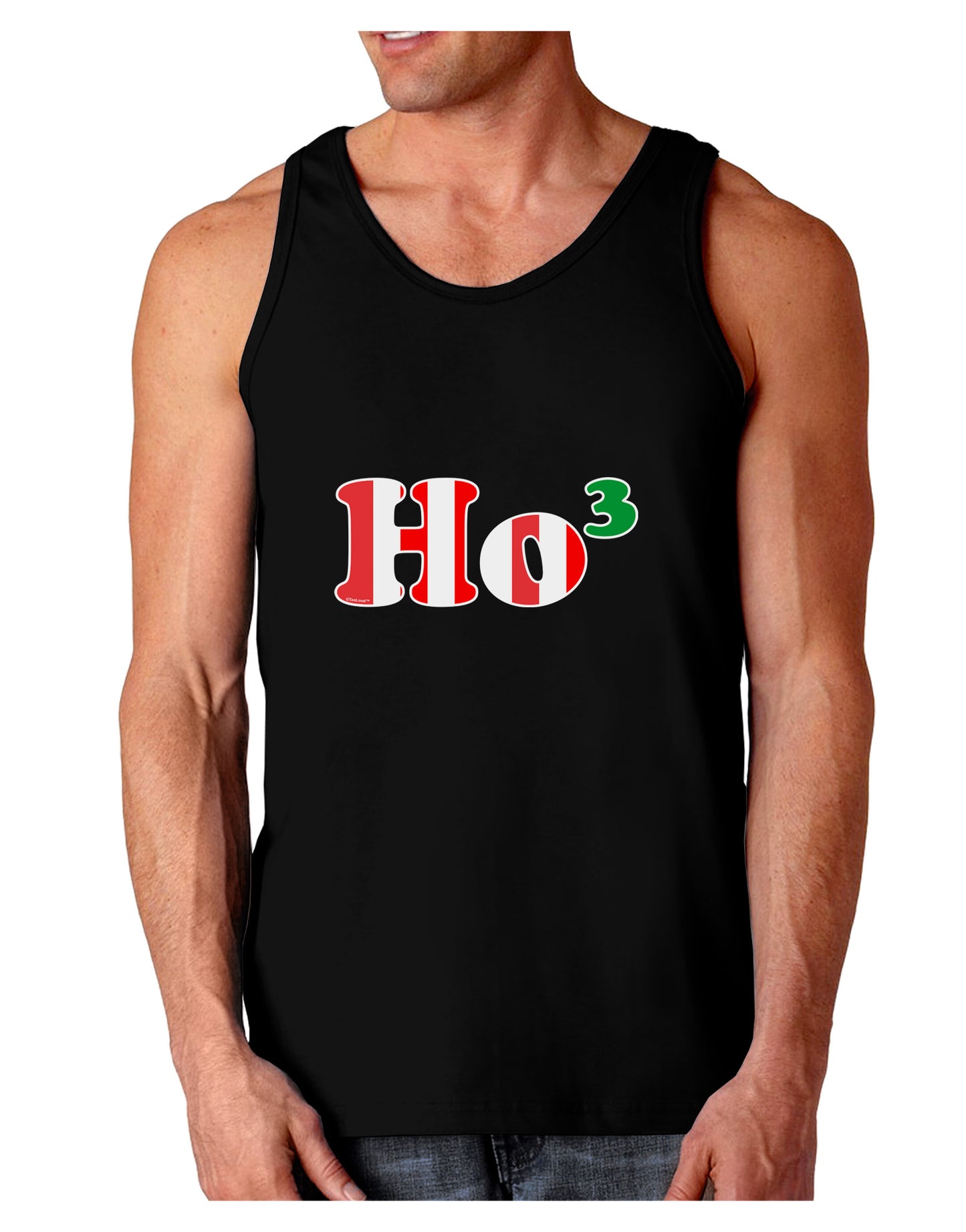 Ho Ho Ho Math Christmas Dark Loose Tank Top-Mens Loose Tank Top-TooLoud-Black-Small-Davson Sales
