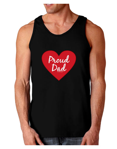 Proud Dad Heart Dark Loose Tank Top by TooLoud-Mens Loose Tank Top-TooLoud-Black-Small-Davson Sales