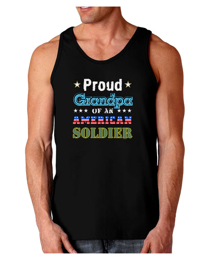 Proud Grandpa of an American Soldier Dark Loose Tank Top-Mens Loose Tank Top-TooLoud-Black-Small-Davson Sales