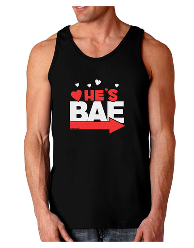 He's BAE - Right Arrow Dark Loose Tank Top-Mens Loose Tank Top-TooLoud-Black-Small-Davson Sales