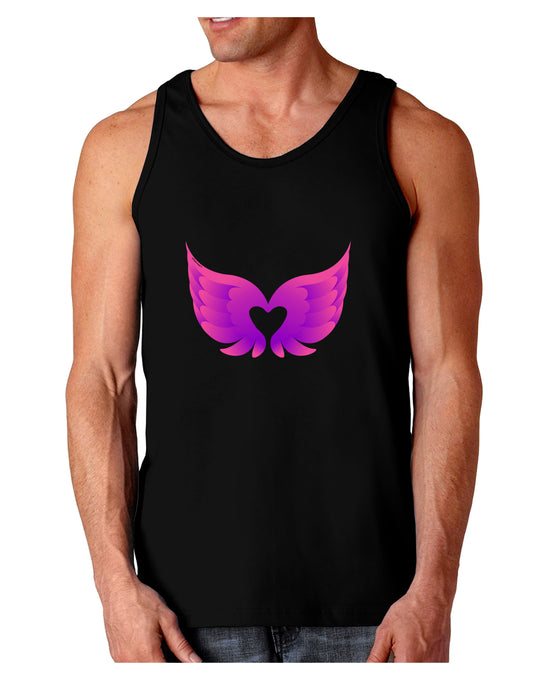 Cute Angel Wings Pair Heart Dark Loose Tank Top-Mens Loose Tank Top-TooLoud-Black-Small-Davson Sales