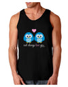 Owl Always Love You - Blue Owls Dark Loose Tank Top by TooLoud-Mens Loose Tank Top-TooLoud-Black-Small-Davson Sales