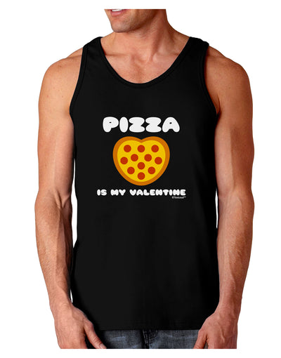 Pizza Is My Valentine Dark Loose Tank Top by TooLoud-Mens Loose Tank Top-TooLoud-Black-Small-Davson Sales