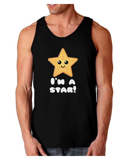 Cute Starfish - I am a Star Dark Loose Tank Top by TooLoud-Mens Loose Tank Top-TooLoud-Black-Small-Davson Sales