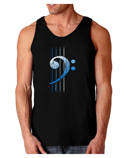 Distressed Bass Strings Dark Loose Tank Top-Mens Loose Tank Top-TooLoud-Black-Small-Davson Sales