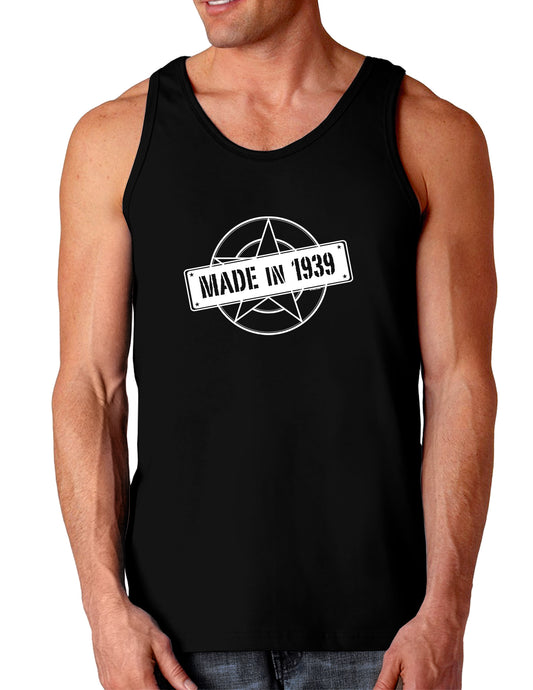 81st Birthday Made in 1939 Dark Loose Tank Top-Mens Loose Tank Top-TooLoud-Black-Small-Davson Sales