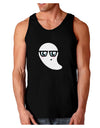 Cute Nerd Ghost Halloween Dark Loose Tank Top-Mens Loose Tank Top-TooLoud-Black-Small-Davson Sales