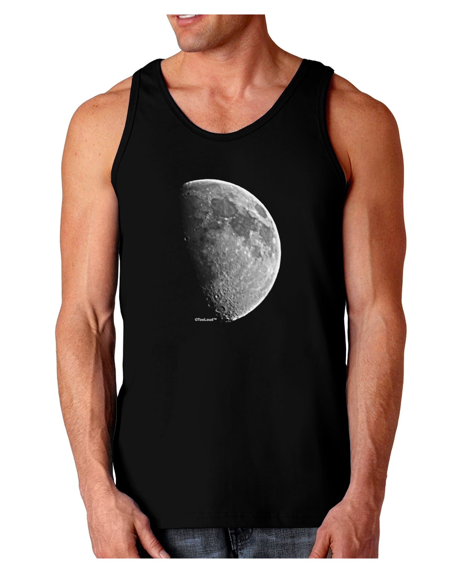 Moon Shadow Dark Loose Tank Top-Mens Loose Tank Top-TooLoud-Black-Small-Davson Sales