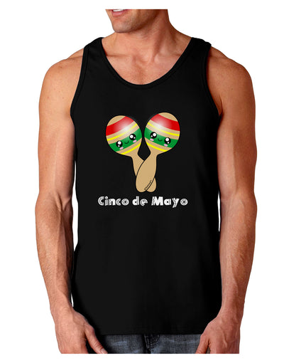 Cute Maracas Design - Cinco de Mayo Dark Loose Tank Top by TooLoud-Mens Loose Tank Top-TooLoud-Black-Small-Davson Sales