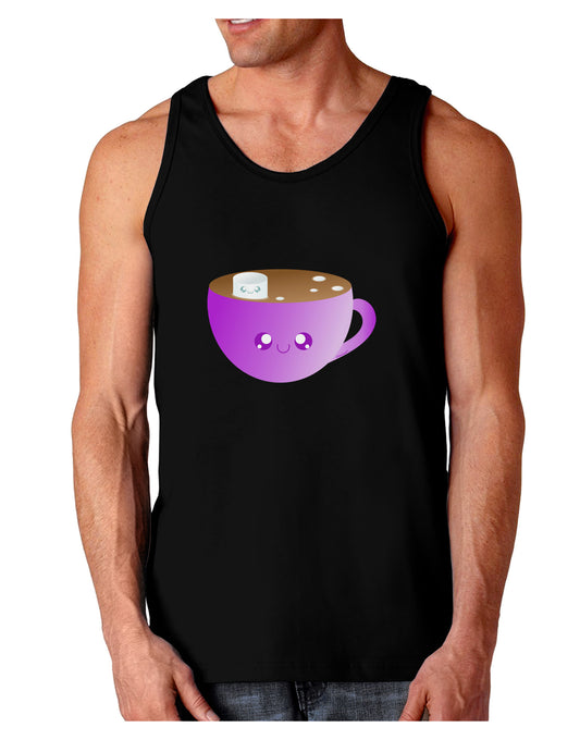 Cute Hot Cocoa Christmas Dark Loose Tank Top-Mens Loose Tank Top-TooLoud-Black-Small-Davson Sales