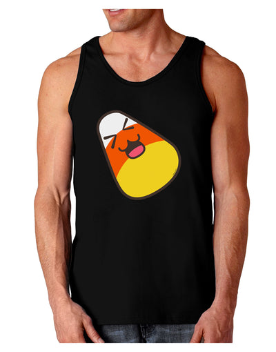 Cute Father Candy Corn Family Halloween Dark Loose Tank Top-Mens Loose Tank Top-TooLoud-Black-Small-Davson Sales