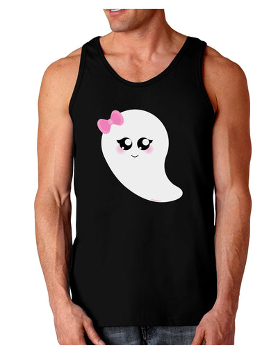 Cute Girl Ghost Halloween Dark Loose Tank Top-Mens Loose Tank Top-TooLoud-Black-Small-Davson Sales