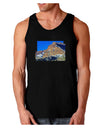 Colorado Snowy Mountains Cutout Dark Loose Tank Top-Mens Loose Tank Top-TooLoud-Black-Small-Davson Sales