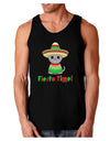 Fiesta Time - Cute Sombrero Cat Dark Loose Tank Top by TooLoud-Mens Loose Tank Top-TooLoud-Black-Small-Davson Sales