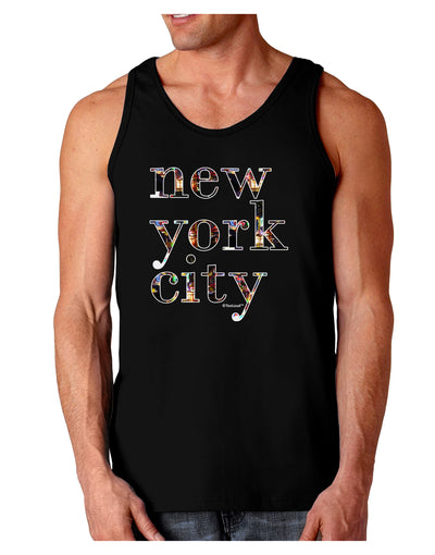 New York City - City Lights Dark Loose Tank Top by TooLoud-Mens Loose Tank Top-TooLoud-Black-Small-Davson Sales