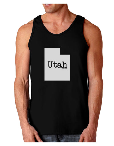 Utah - United States Shape Dark Loose Tank Top by TooLoud-Mens Loose Tank Top-TooLoud-Black-Small-Davson Sales