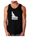 Idaho - United States Shape Dark Loose Tank Top by TooLoud-Mens Loose Tank Top-TooLoud-Black-Small-Davson Sales