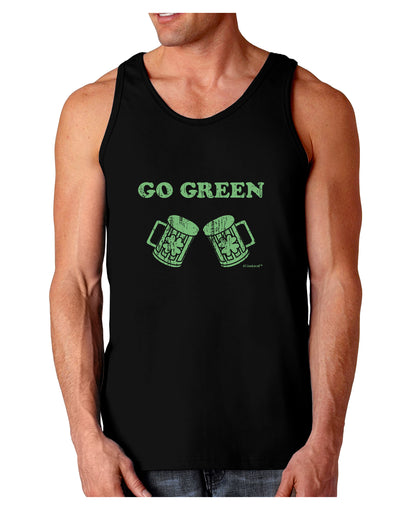 Go Green - St. Patrick's Day Green Beer Dark Loose Tank Top by TooLoud-Mens Loose Tank Top-TooLoud-Black-Small-Davson Sales